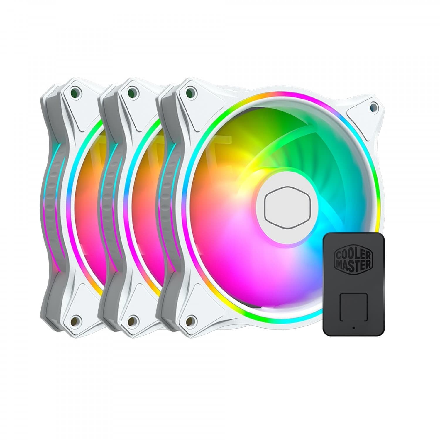 فن کیس Cooler Master MasterFan MF120 Halo White Edition - 3 in 1