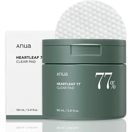 تونر پد پاک کننده و تسکین دهنده آنوا 77% Heartleaf