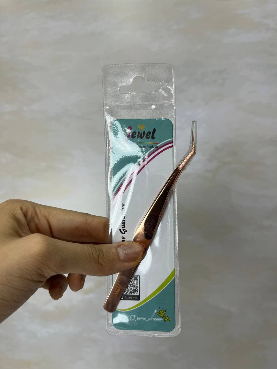 پنس / انبر سرکج کاشت مژه رزگلد مدل GT-222 جول Jewel