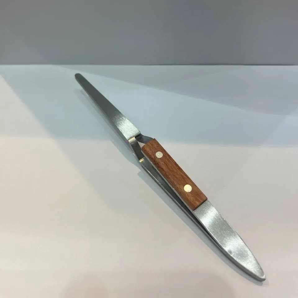 پینچر انبری فلزی دسته چوبی استیل سالن Salon