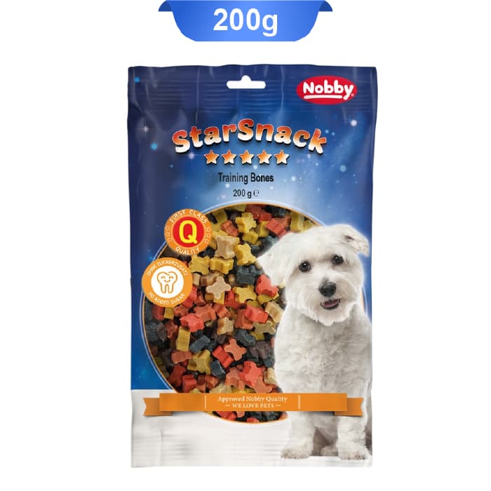 تشویقی سگ نوبی مدل استخوانی مولتی کالر وزن 200 گرم کد 104192 Nobby Training Bones