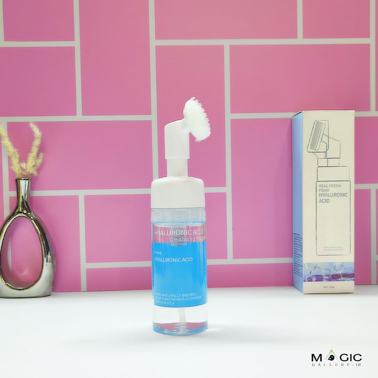 فوم شستشوی هیالورونیک پوفوسوفو مدل براش دار حجم ۱۵۰ میل | آبرسان و پاک‌کننده مناسب انواع پوست