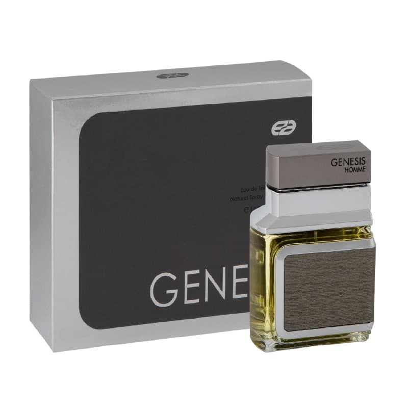 ادکلن جنسیس نقره ای عماد آرا مدل GENESIS HOMME برای آقایان 100ml