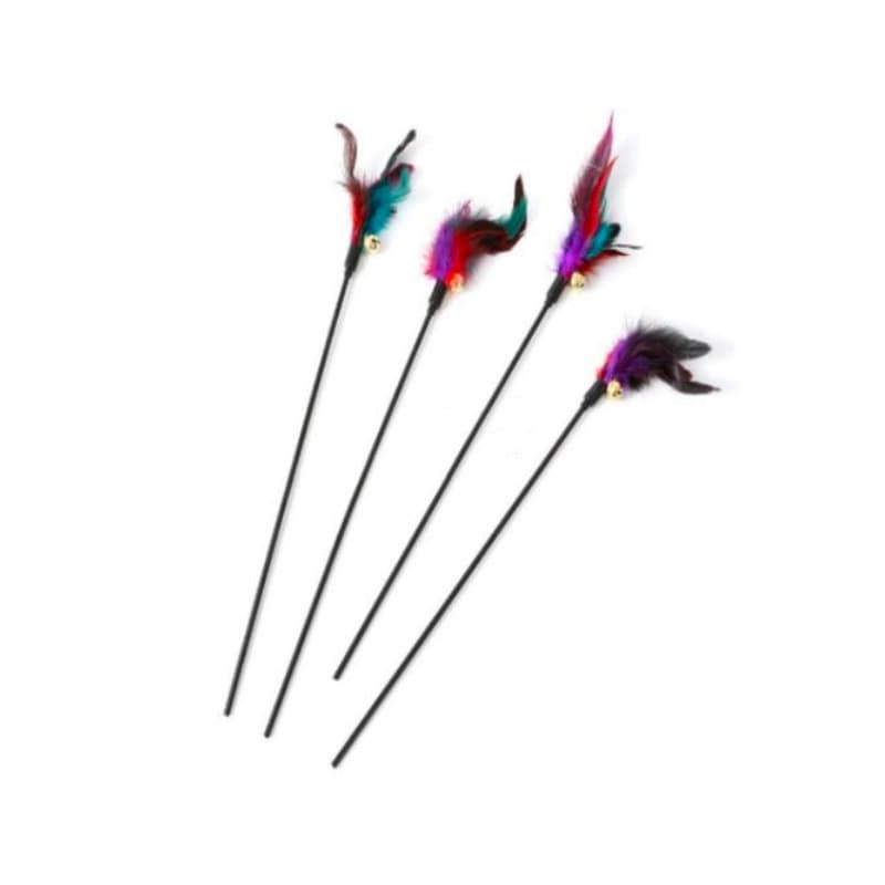 چوب بازی گربه زنگوله دار پر طاووسی