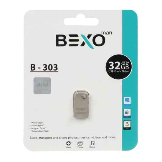 فلش مموری بکسو مدل B-303 USB2.0 ظرفیت 32 گیگابایت
