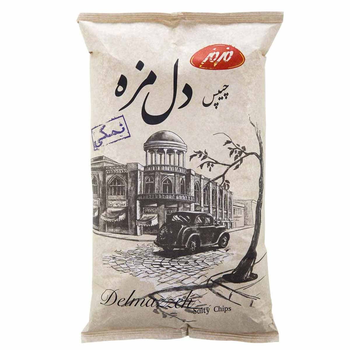 چیپس نمکی دل مزه مزمز 180 گرم