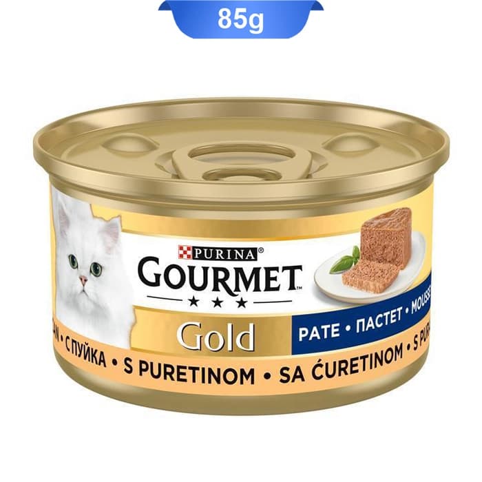 کنسرو گورمت گلد گربه بالغ طعم بوقلمون وزن 85 گرم Gourmet