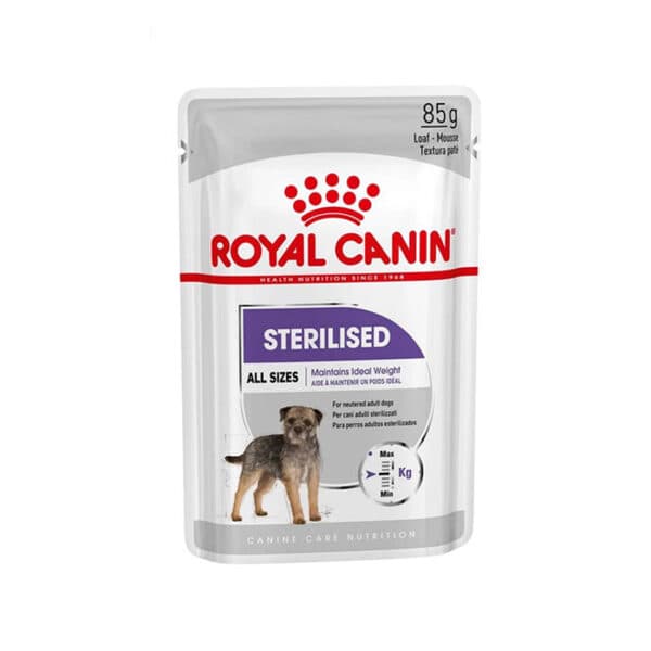 پوچ سگ عقیم شده رویال کنین وزن 85 گرم