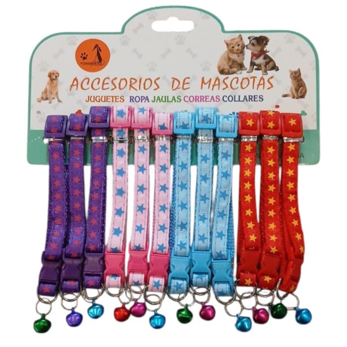 قلاده گردنی گربه زنگوله دار طرح ستاره