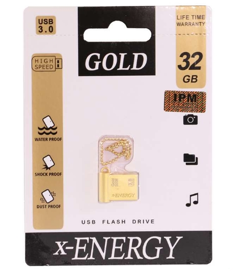 فلش مموری ایکس-انرژی مدل USB3.0 Gold ظرفیت 32 گیگابایت