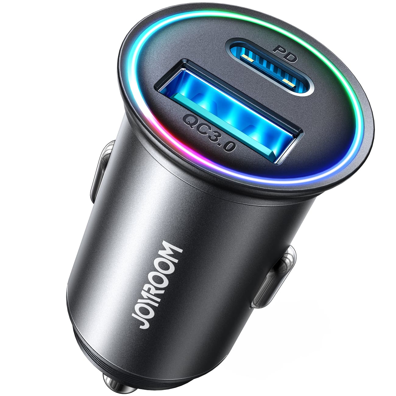 شارژر فندکی فست شارژ ماشین تایپ‌سی و یواس‌بی 60 وات جویروم JR-CCN04