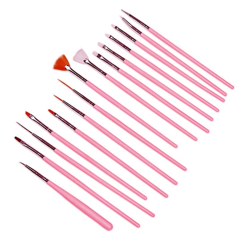 ست / پک قلم کاربردی ناخن 15 عددی صورتی یا مشکی