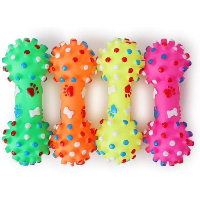 اسباب بازی دندانی سگ طرح دمبل کرونا