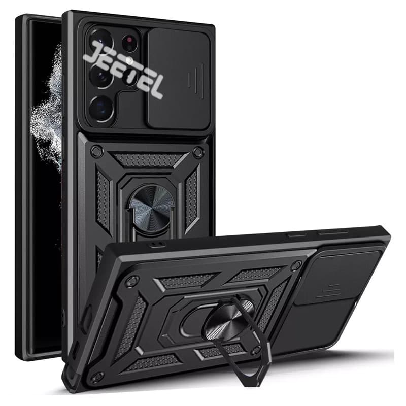 قاب کشویی بتمنی مدل آهنربایی هولدردار برای گوشی Samsung S22 Ultra طرح اسلاید آرمور