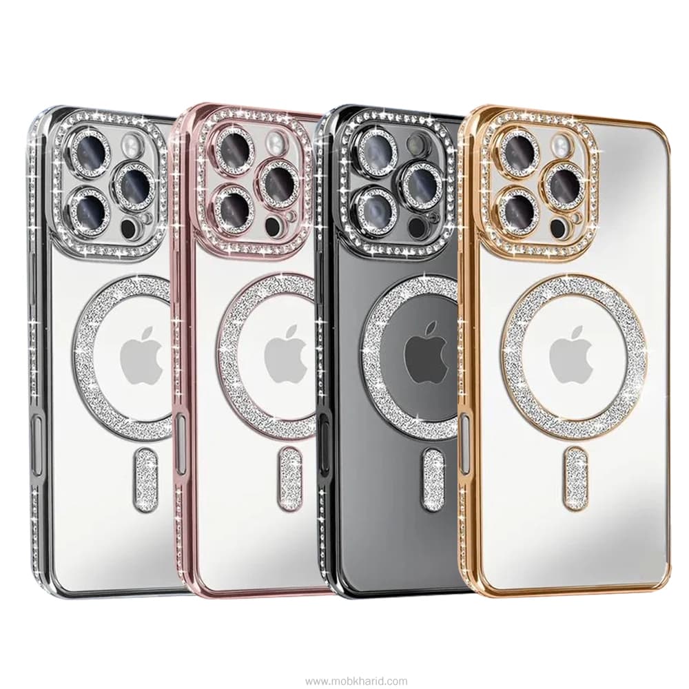 قاب محافظ آیفون MagSafe Diamond Rhinestone Case | iphone 16 pro Max