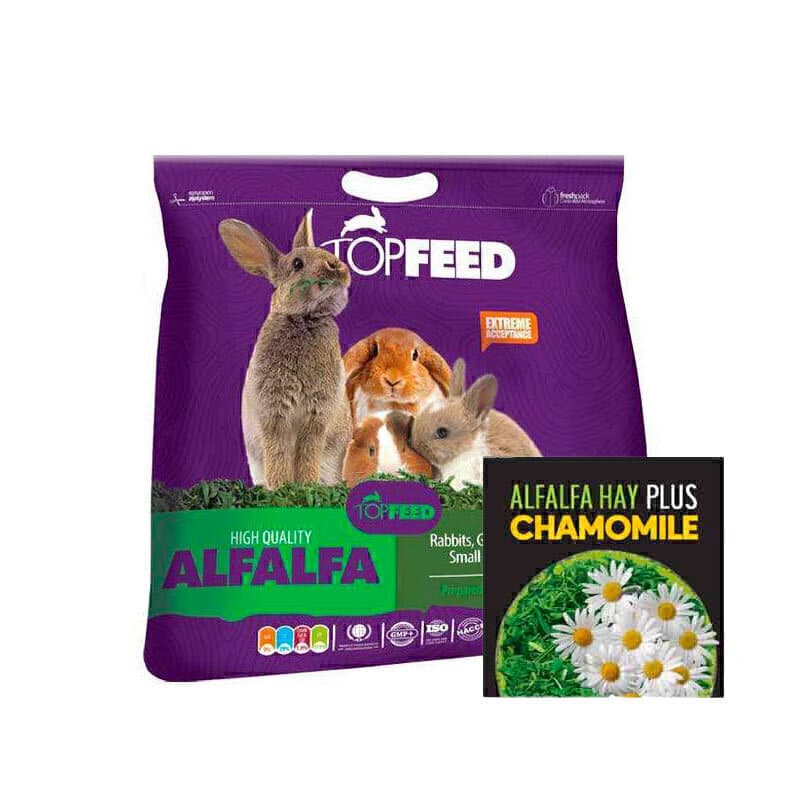 یونجه جوندگان همراه با بابونه تاپ فید وزن 1 کیلوگرم