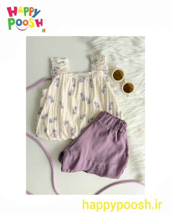 ست تاپ و شلوارک دخترانه مجلسی