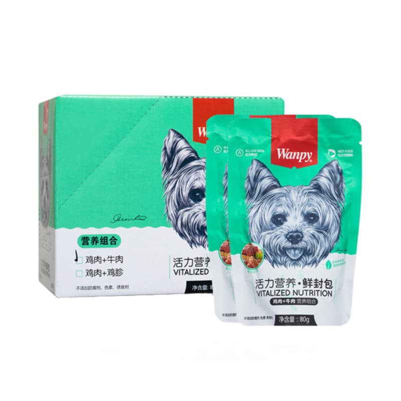 پوچ توله سگ ونپی مدل مرغ و گوشت گاو بسته 10 عددی