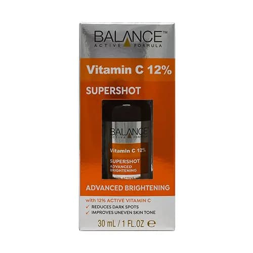 سرم ویتامین سی 12% بالانس سوپر شات (ضدلک و روشن کننده قوی، بستن‌ منافذ)