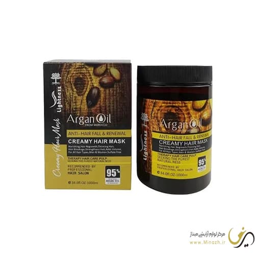 ماسک مو حاوی روغن آرگان برند لایتنس بدون سولفات
