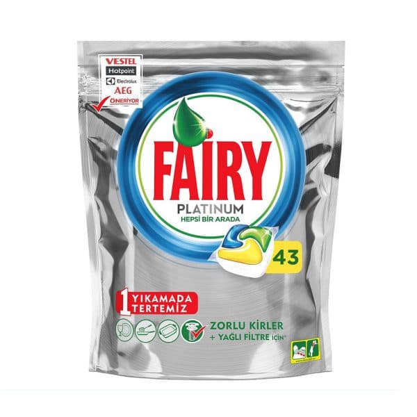 قرص ماشین ظرفشویی فیری پلاتینیوم بسته 43 عددی