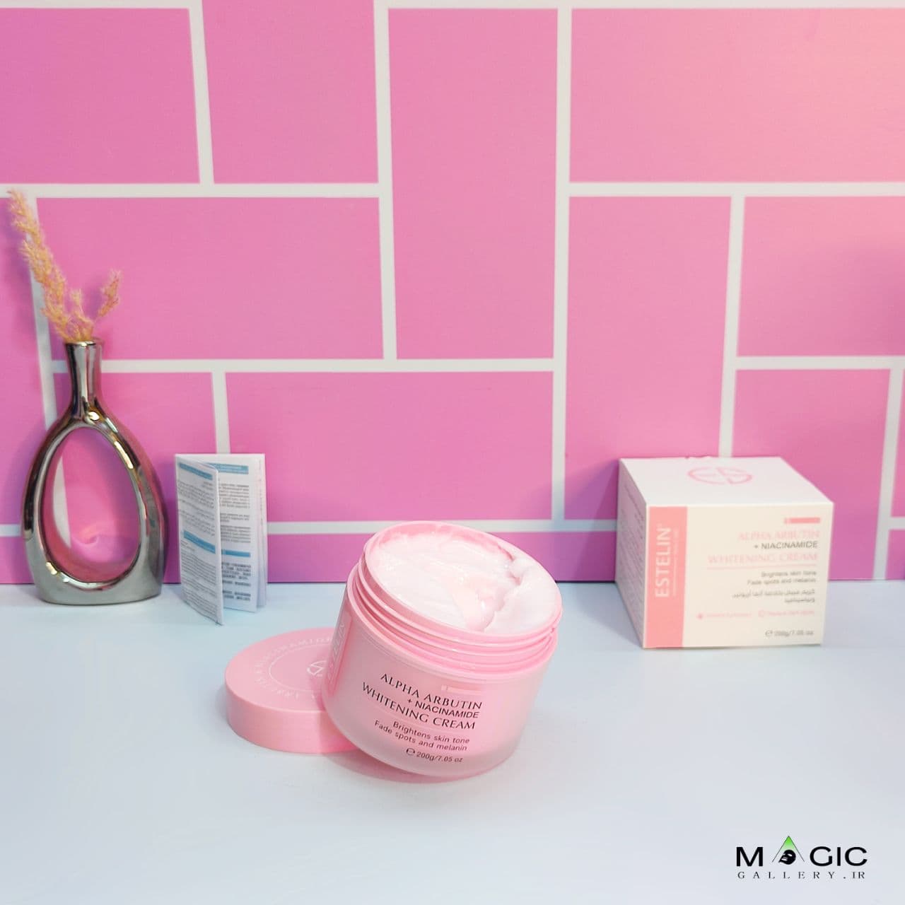 کرم روشن‌ کننده و ضدلک استلین مدل آلفا آربوتین و نیاسینامید حجم ۲۰۰ گرم | ESTELIN Alpha Arbutin & Niacinamide Whitening Cream