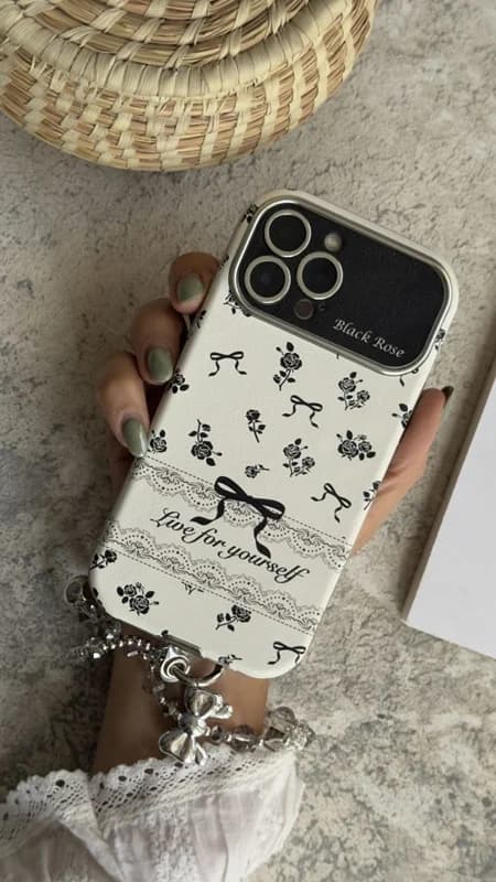 کاور آیفون بلک رز پاپیون ریز مشکی