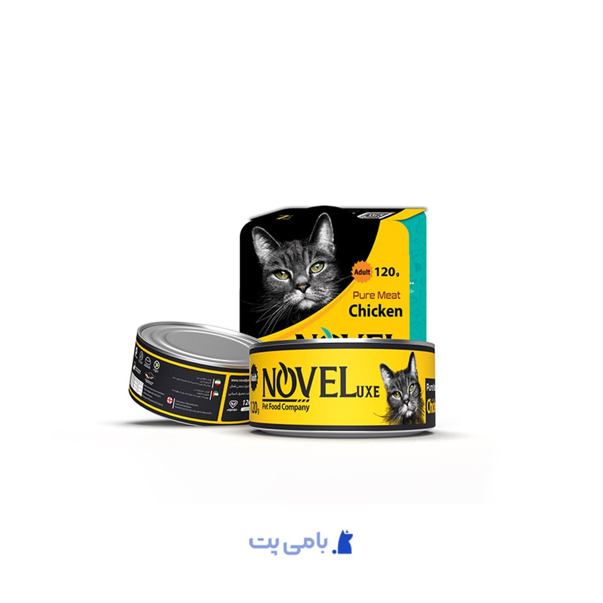 کنسرو نچرال گربه نوول لوکس با طعم مرغ 120 گرم