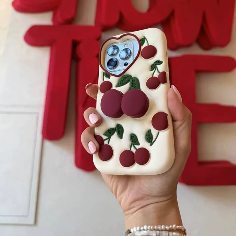 قاب گوشی آیفون آلبالو پاپ سوکتی