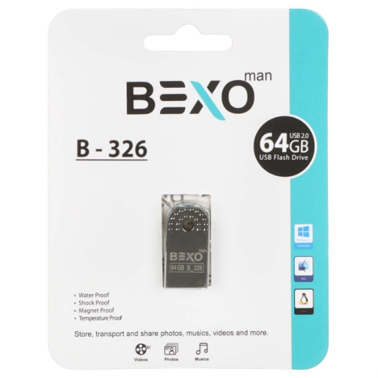 فلش مموری بکسو مدل B-326 USB2.0 ظرفیت 64 گیگابایت