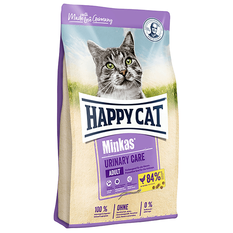 غذای خشک گربه هپی کت مینکاس یورینری با طعم گوشت مرغ وزن 10 کیلوگرم