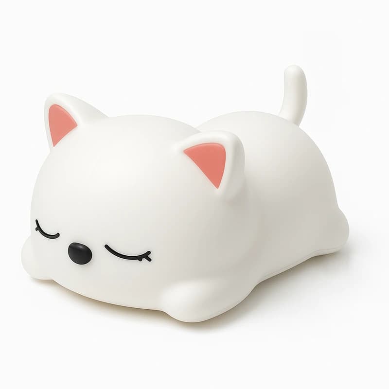 چراغ خواب فانتزی گربه مدل لمسی قابل شارژ