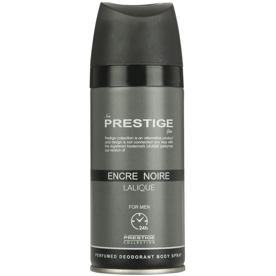 اسپری خوشبو کننده بدن مردانه پرستیژ مدل لالیک Encre Noire حجم 150 میلی لیتر