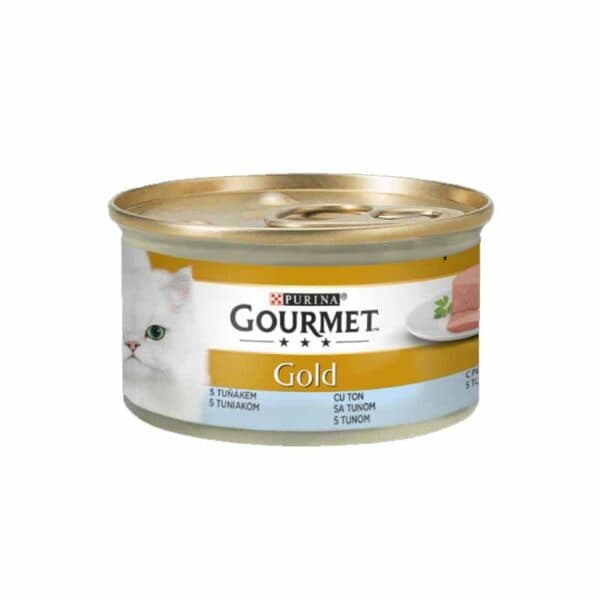 کنسرو گربه گورمه گلد پته با طعم ماهی تن (Gourmet Gold Pate With Tuna) وزن 85 گرم
