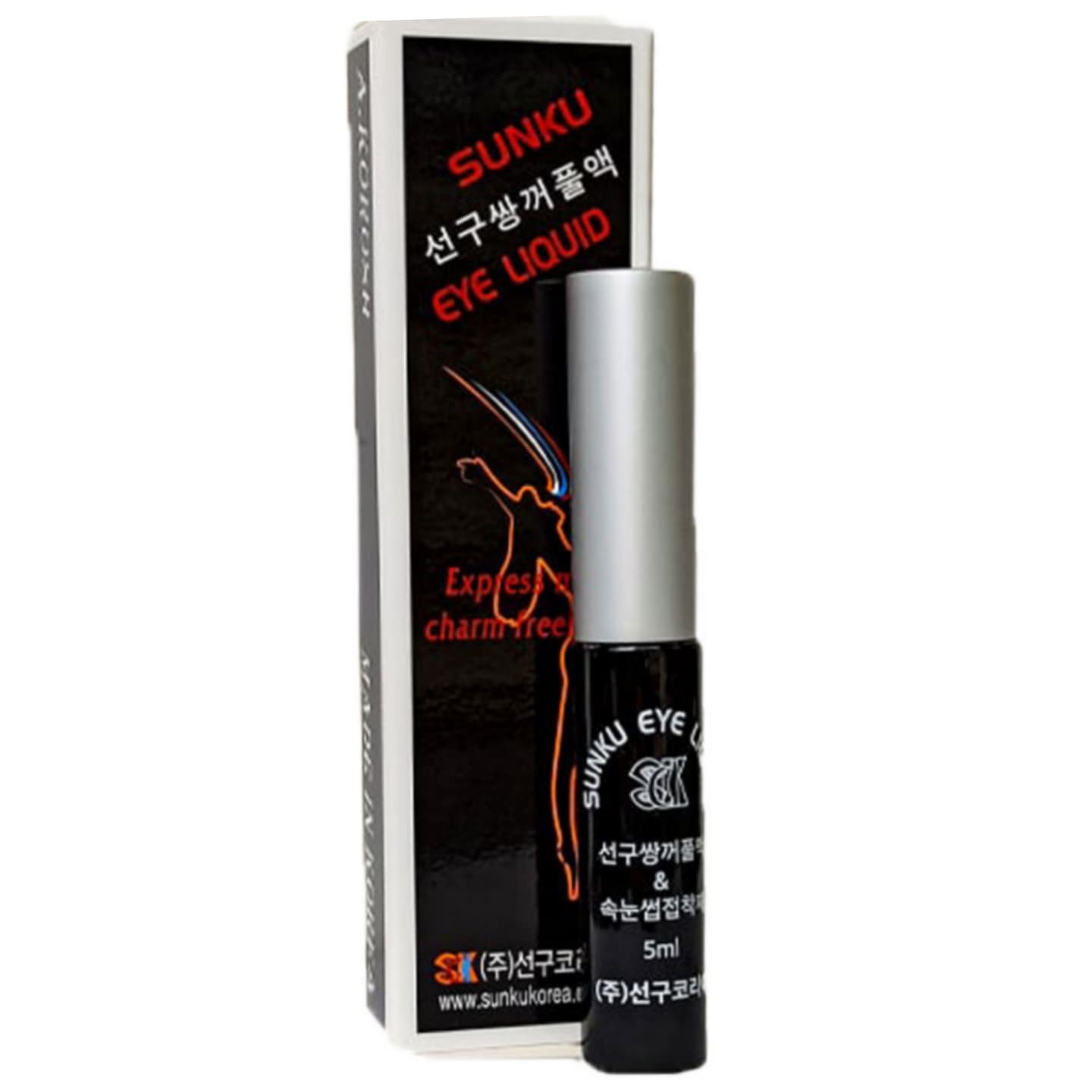 چسب مژه موقت برس دار سانکو | چسب مژه قلم دار مشکی 5 میلی لیتر