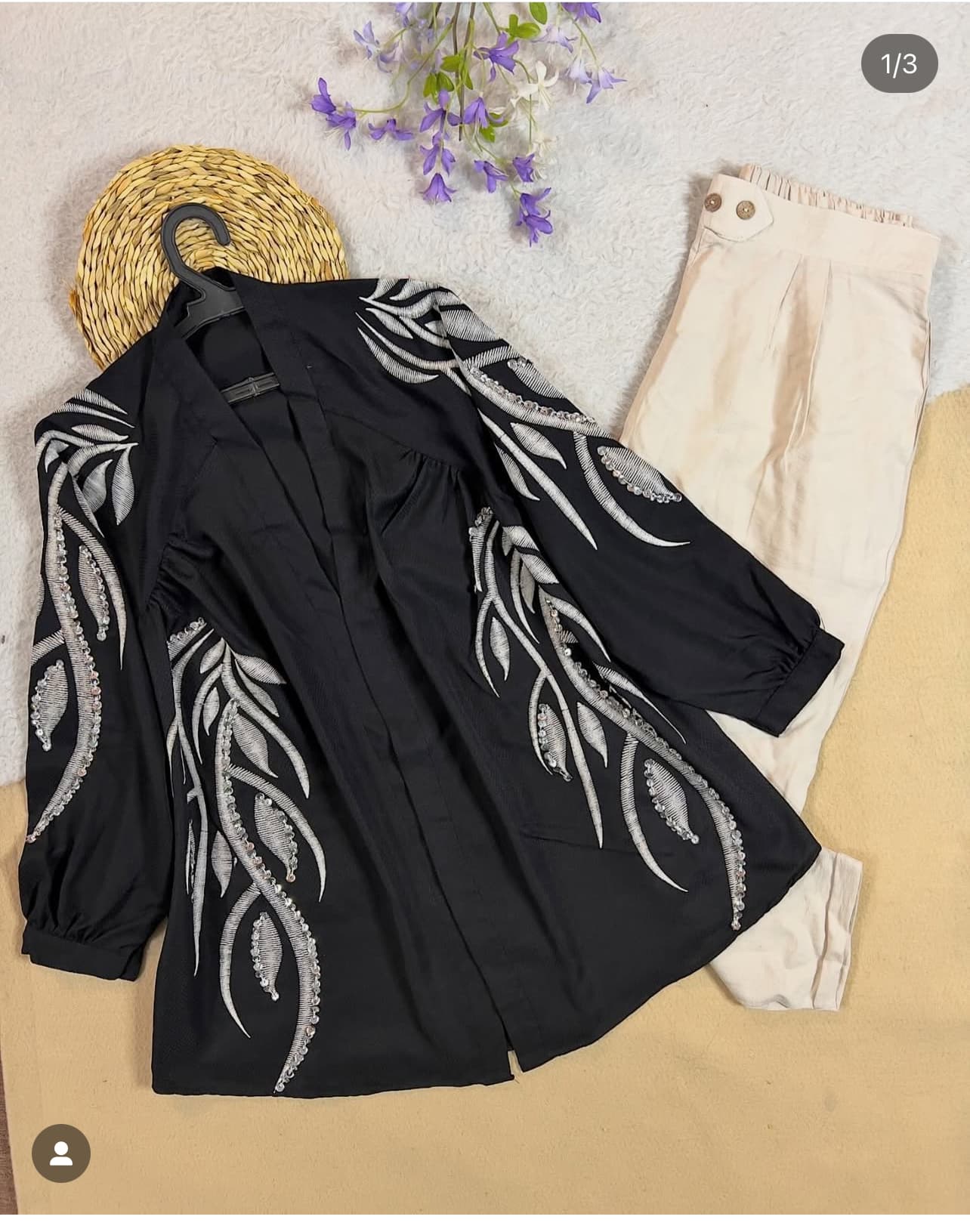 رویه مانتویی شاخه پولکی ویژه