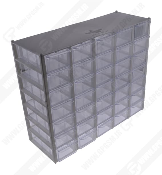 فایل کریستالی کوچک ایستاده ۳۵ کشو برای ساماندهی فروشگاه