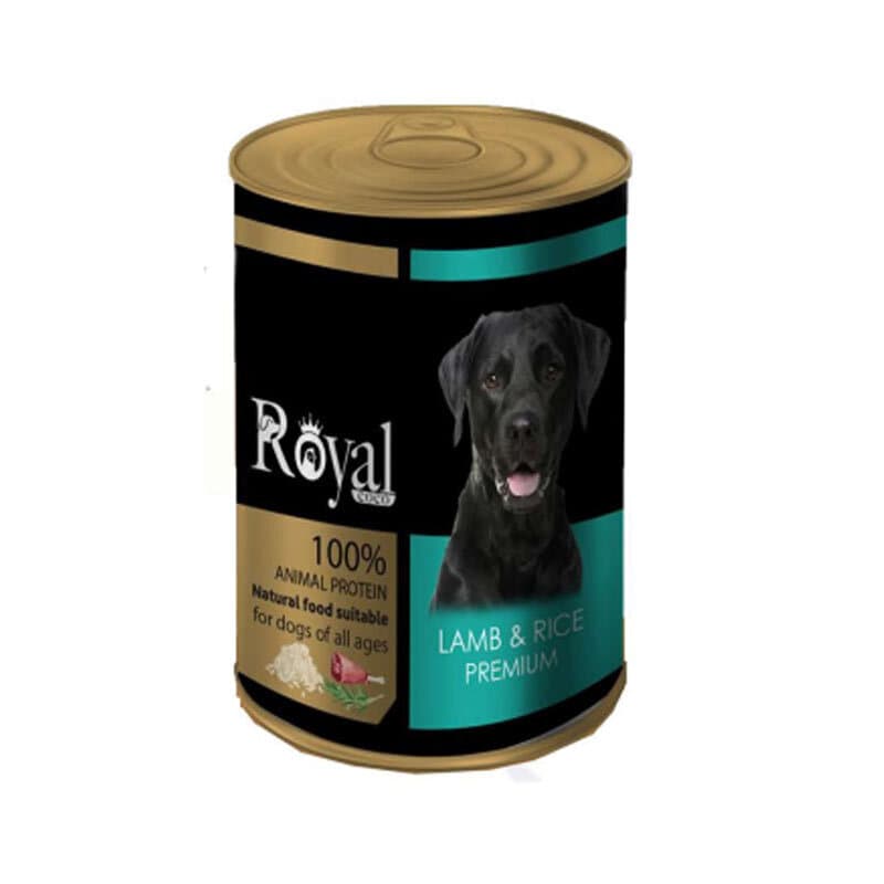 کنسرو پته مخصوص سگ رویال کوکو با طعم گوشت بره و برنج وزن 380 گرم