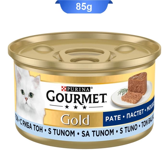 کنسرو گورمت گلد گربه بالغ طعم ماهی تن وزن 85 گرم Gourmet