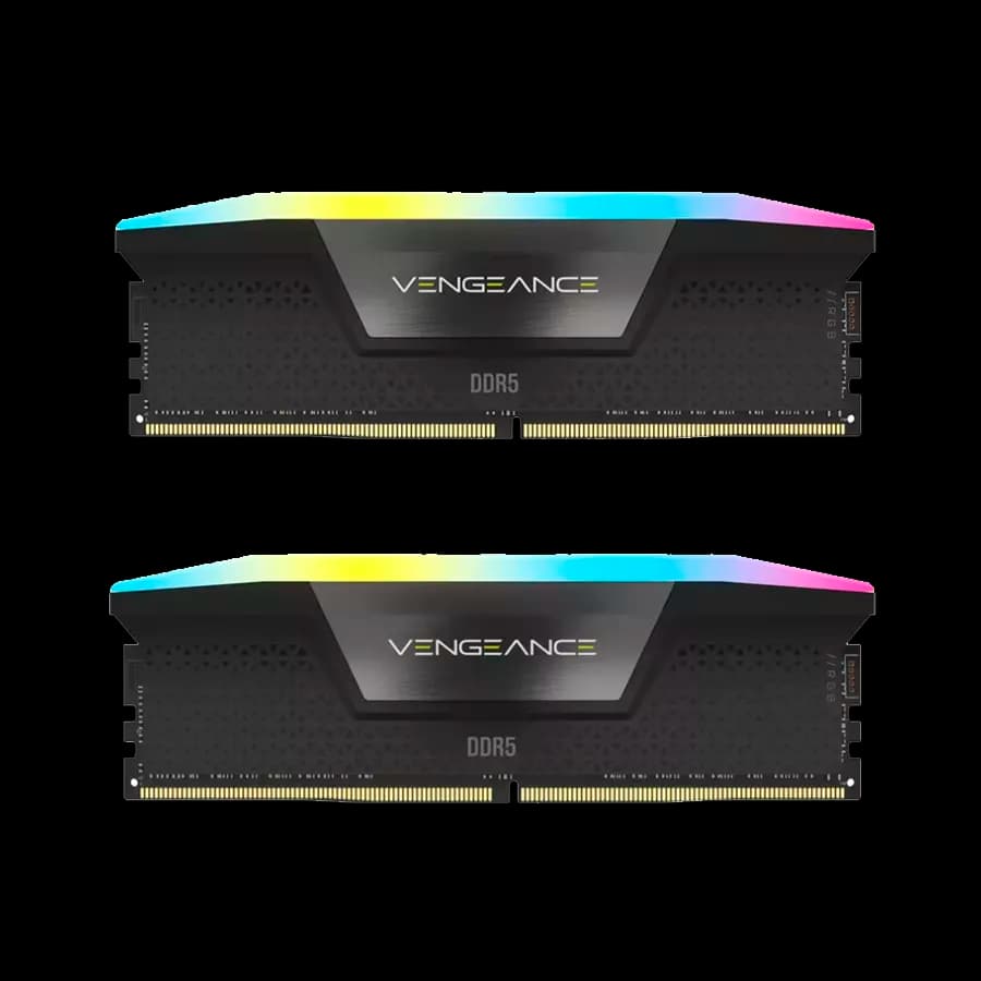 رم کورسیر VENGEANCE RGB Black 32GB (16GBx2) 6200MHz CL36 DDR5
