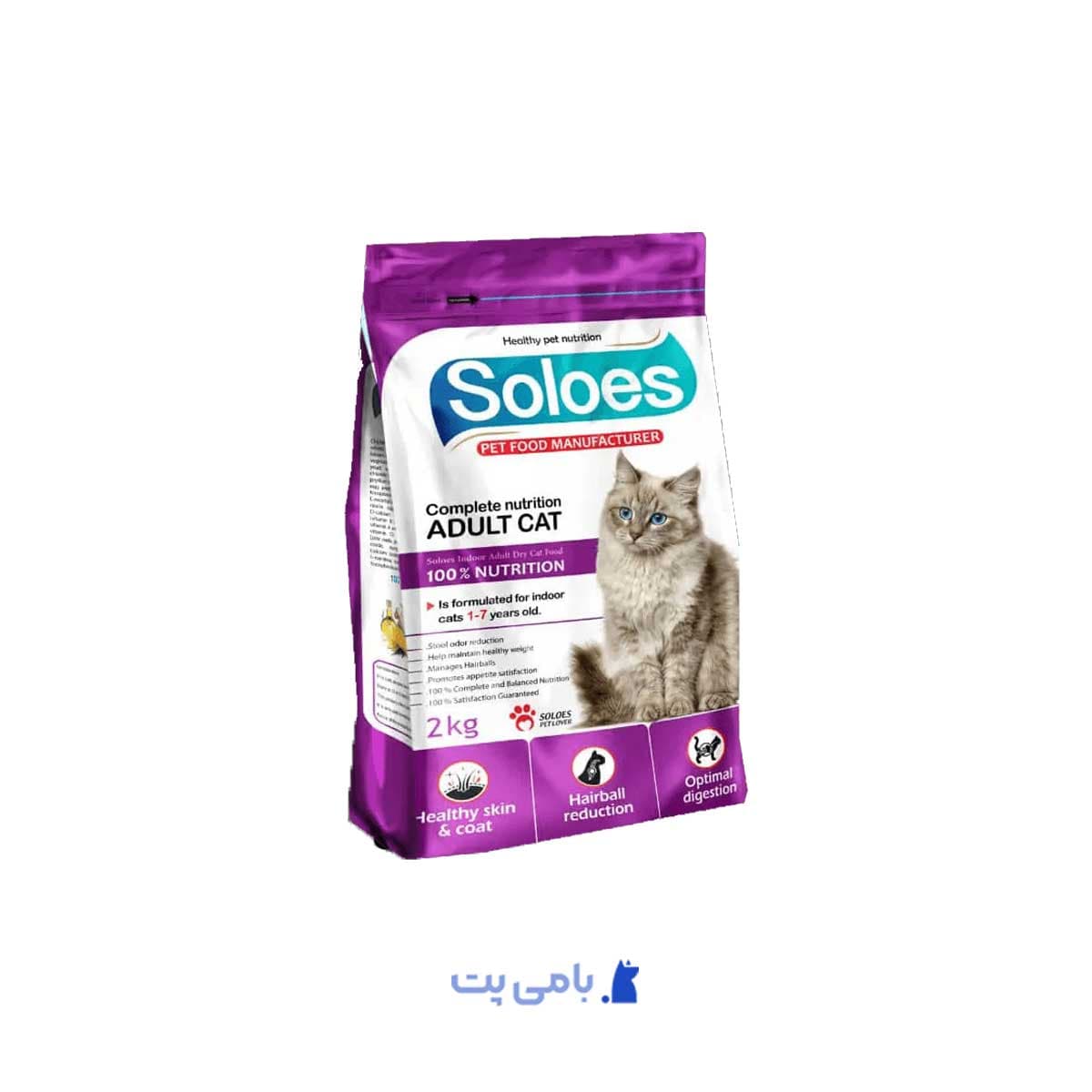 غذای خشک گربه سولواس ایندور با طعم مرغ و برنج 12 کیلوگرم