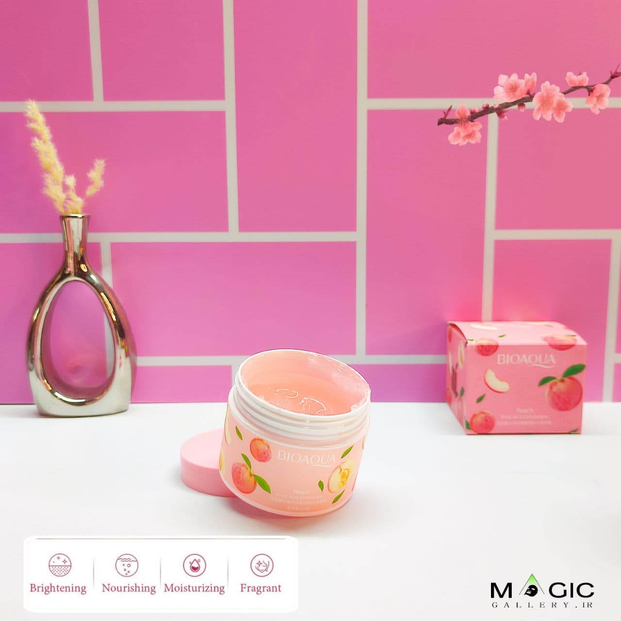اسکراب هلو بیوآکوا مدل میوه ای BIOAQUA Peach Extract Fruit Acid Exfoliati