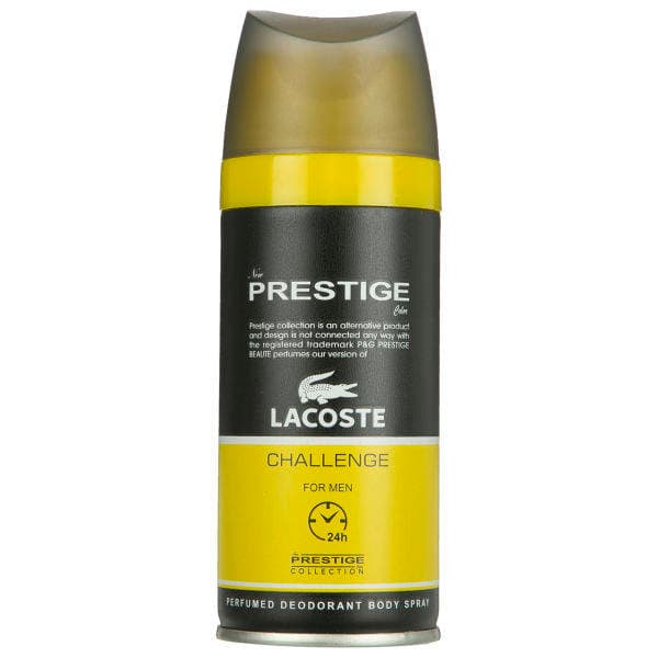 اسپری خوشبو کننده بدن مردانه پرستیژ مدل لاگوست زرد Lacoste Challengeحجم 150 میلی لیتر