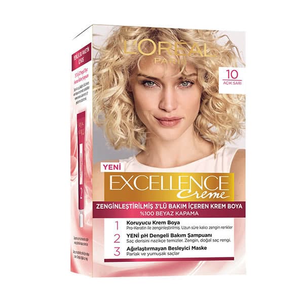 کیت رنگ مو لورآل پاریس مدل Excellence شماره 10