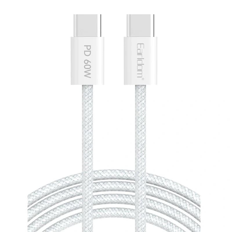 کابل شارژ USB-C به USB-C به طول 2 متر 60W مدل Earldom EC-190C-C (100% اورجینال)