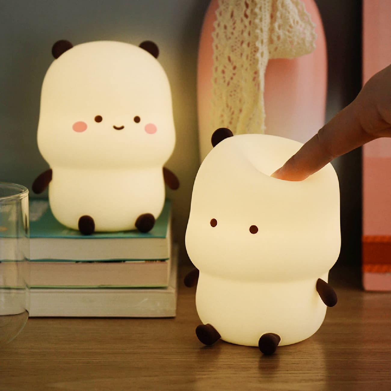 چراغ خواب رومیزی فانتزی شارژی طرح خرس BWYMJ-01