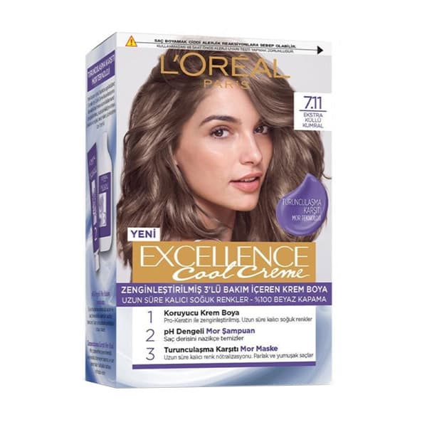 کیت رنگ مو لورآل پاریس مدل Excellence شماره 7.11