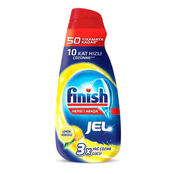 ژل ماشین ظرفشویی فینیش مدل 3X لیمویی 1 لیتر
