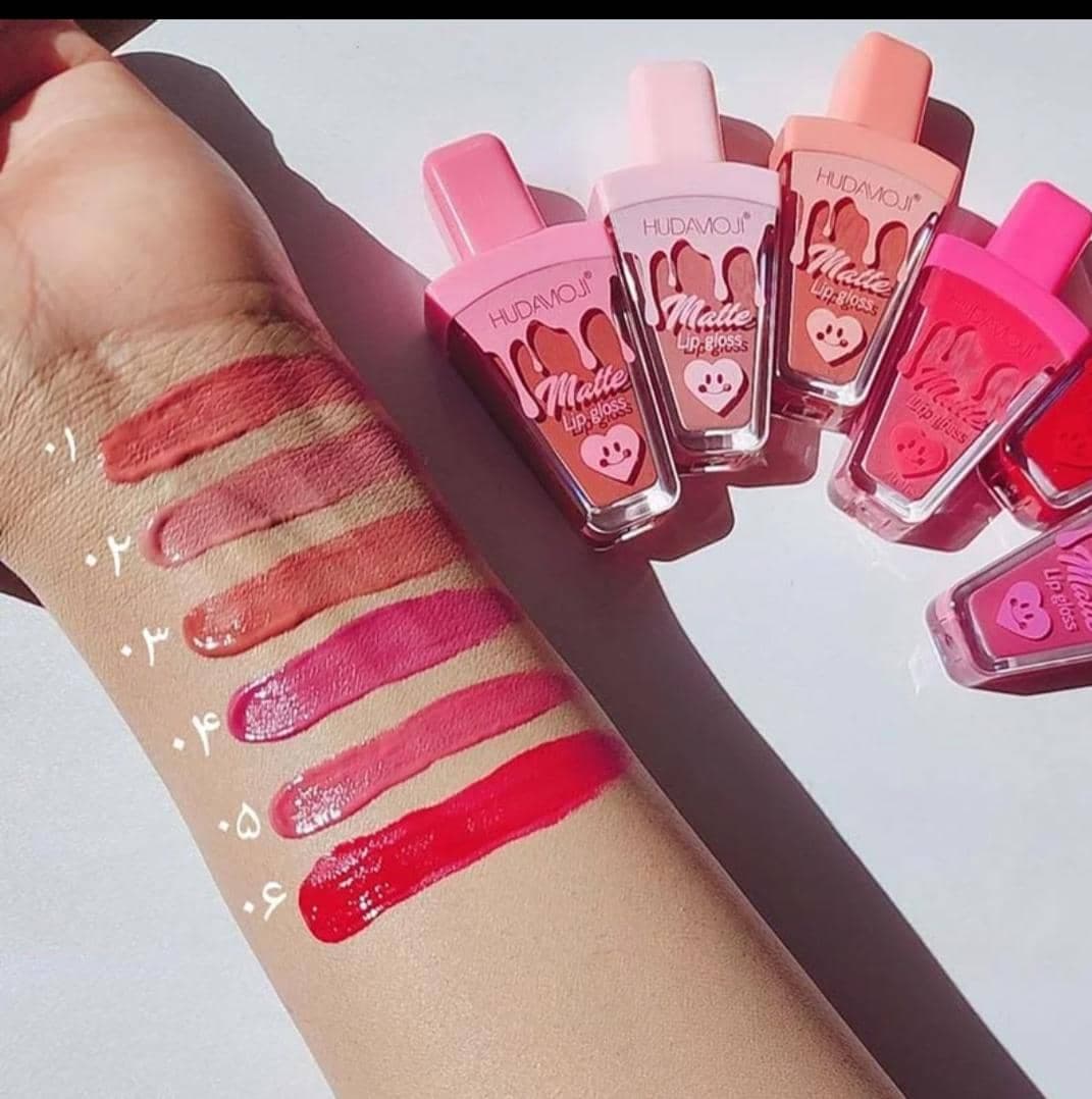 رژ مایع هدی موجی اصلی طرح بستنی کاملا مات