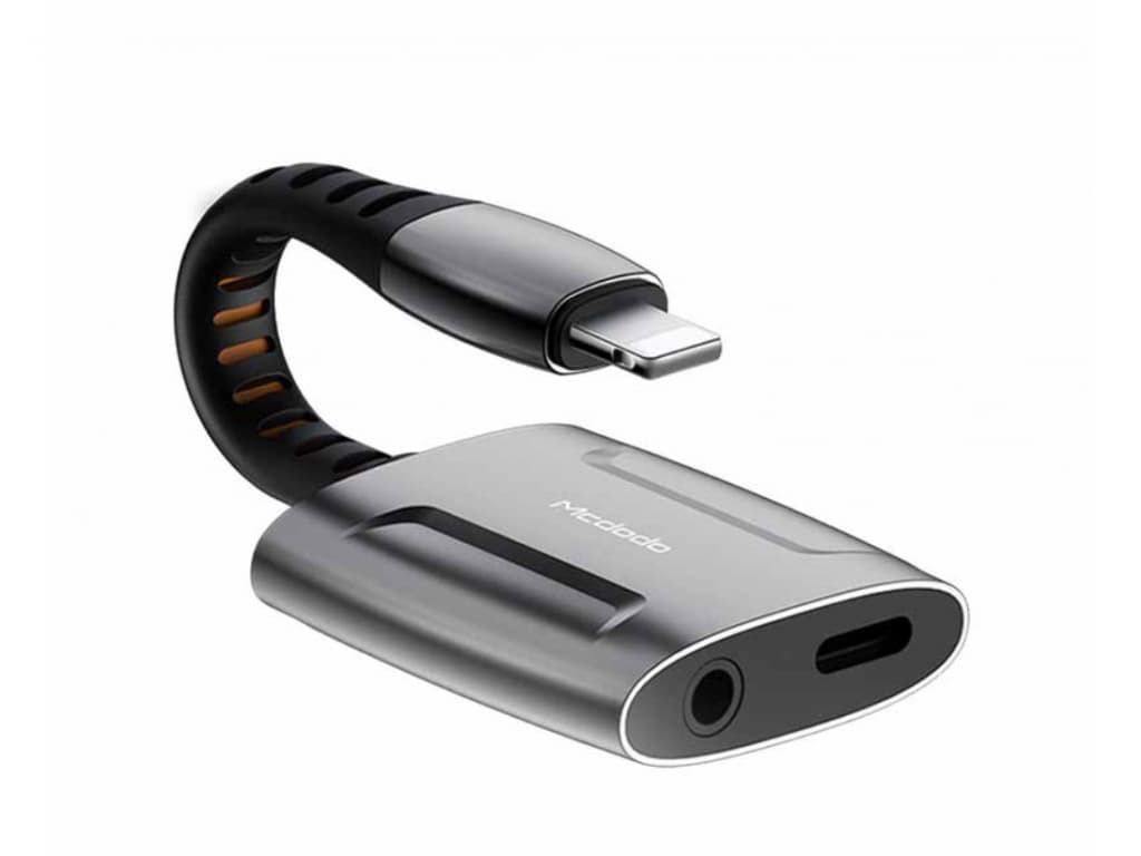 مبدل لایتنینگ به لایتنینگ و جک 3.5mm مک‌دودو CA-6340 Mcdodo Dual Port Lightning To Lightning+ jack 3.5mm Transmission